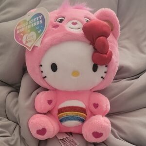 Hello Kitty Care Bears Pink and Red Stuffed Animals